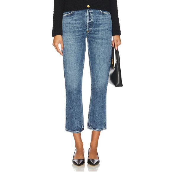 Agolde Riley High Rise Straight Crop Jean Moor - Size 30 - Picture 1 of 5